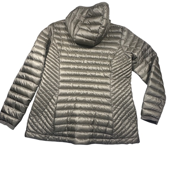 Duluth Down Right Puffer Jacket Womens L Duck Down Green Pertex Quantum Hooded - Picture 2 of 9